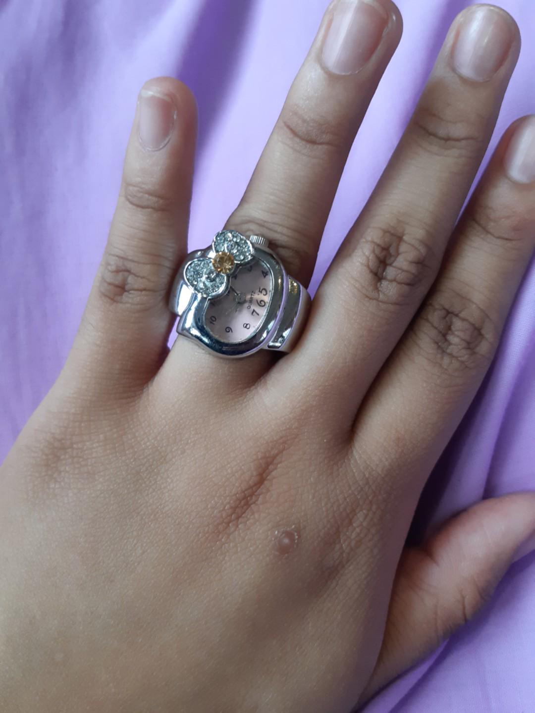 Hello Kitty Watch Ring Women S Fashion Jewelry Rings On Carousell