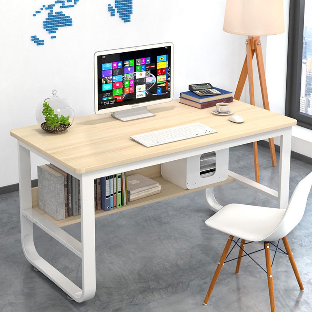 Home Office Desk Modern Wood Table Living Room Study 60cm Home Furniture Furniture On Carousell