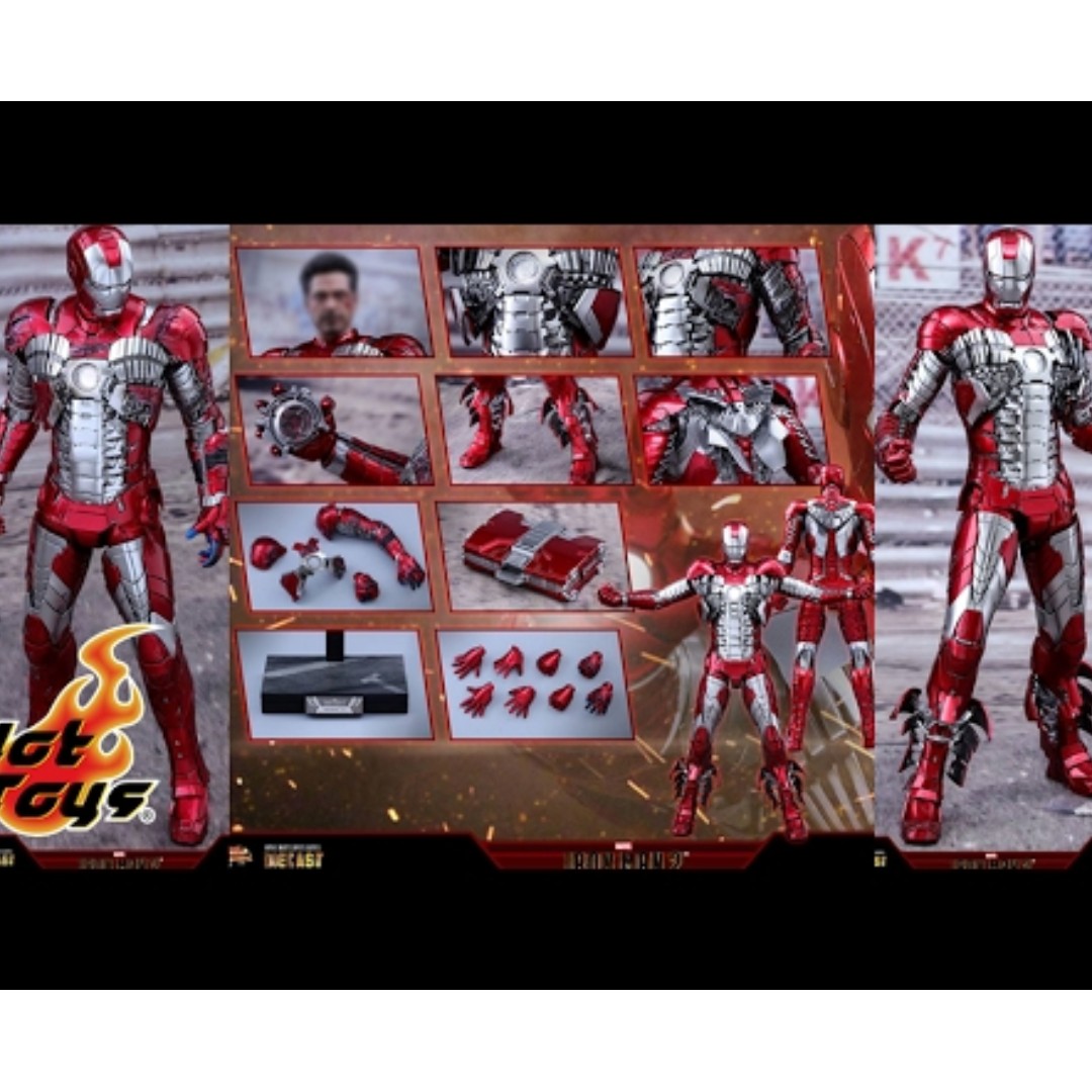 Hot toys Iron man Mark 5 Diecast, Toys 