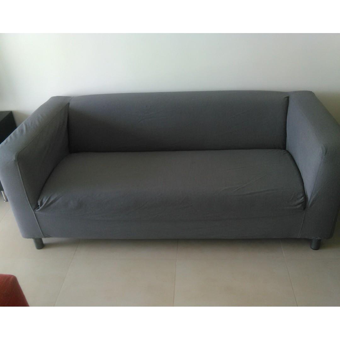 Ikea Klippan 2 Seater Grey Sofa Furniture Sofas On Carousell