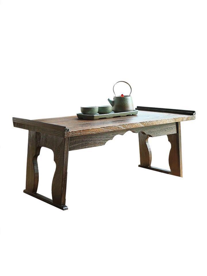 Japanese Style Floor Mat And Wood Foldable Tea Table Furniture