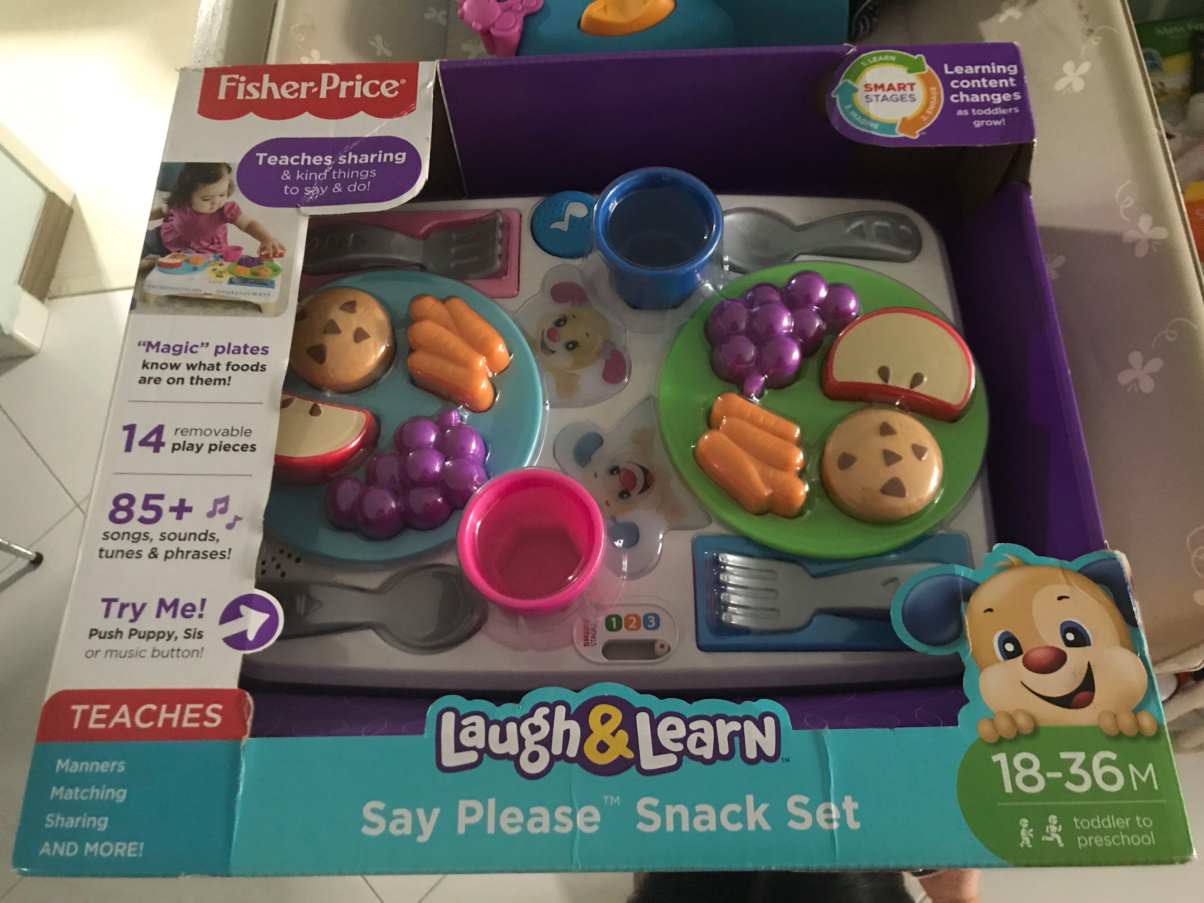 fisher price laugh and learn say please snack set