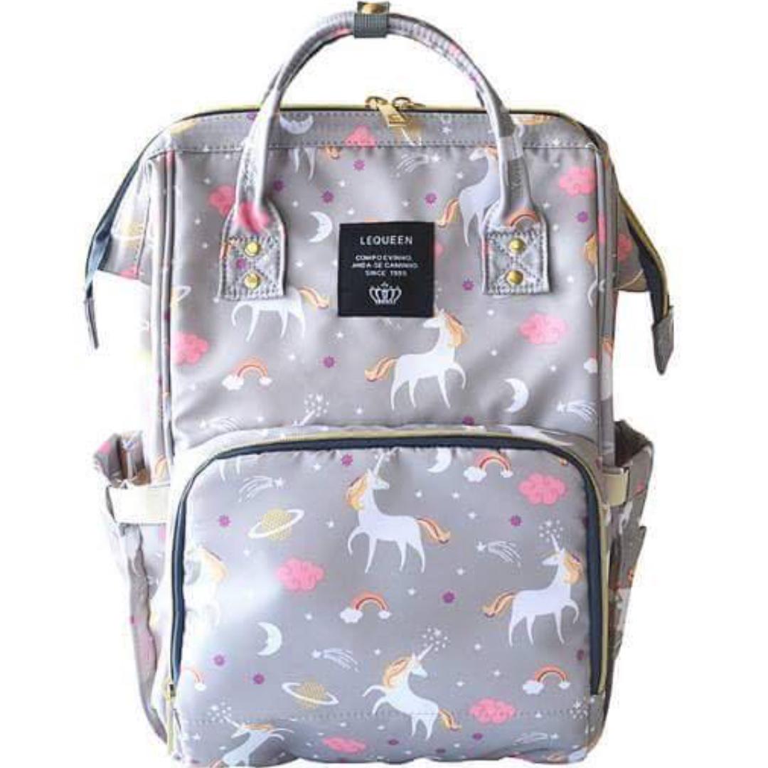 LeQueen Baby Bag - COD (Category: Diapers & Baby Wipes) located in Taguig. Submitted by closetcompany (Listing ID 184207848, Image 3). Description: * Canvas Material * 3 Colors Available: Pink, Blue and Grey * 4 Compartments * 3 Compartments for the Feeding Bottles * Backpack * Zipper Closure.
