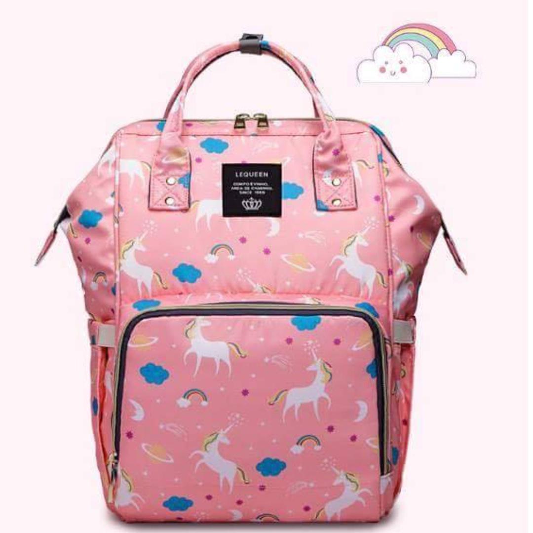 LeQueen Baby Bag - COD (Category: Diapers & Baby Wipes) located in Taguig. Submitted by closetcompany (Listing ID 184207848, Image 1). Description: * Canvas Material * 3 Colors Available: Pink, Blue and Grey * 4 Compartments * 3 Compartments for the Feeding Bottles * Backpack * Zipper Closure.