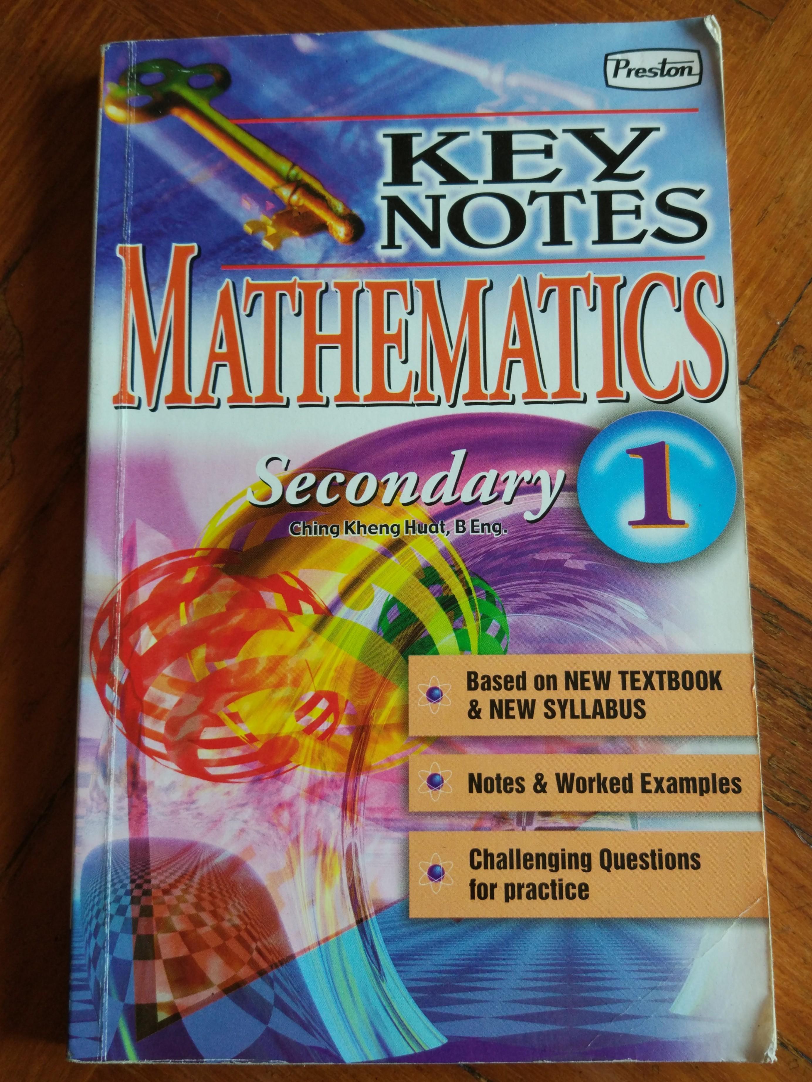 Mathematics Key Notes. Secondary 1, Hobbies & Toys, Books & Magazines ...