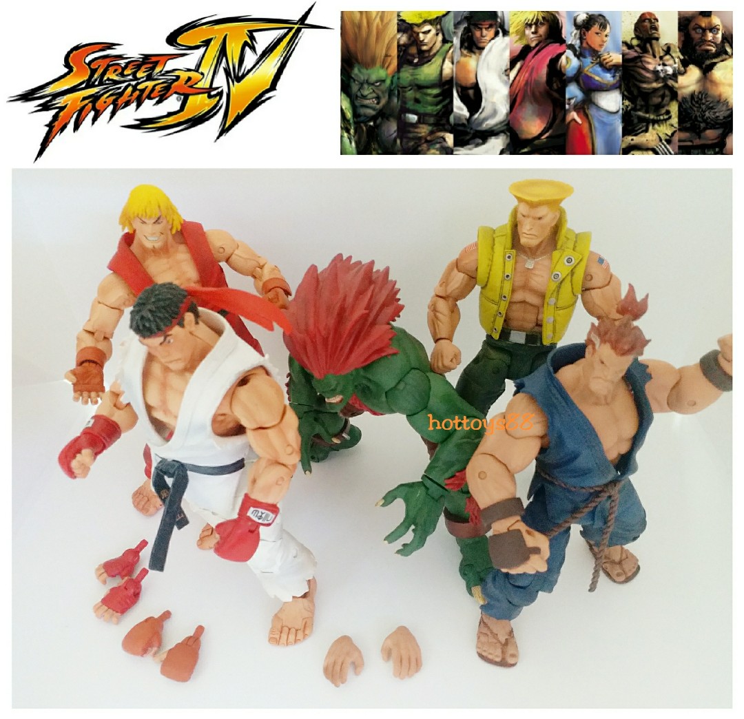 NECA STREET FIGHTER FIGURE 18CM SOTA TOYS KEN RYU AKUMA BLANKA