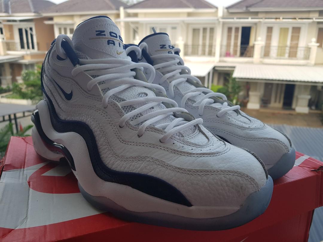 Nike Zoom Flight 96 Olympic Penny Hardaway Sz 42 5 Fesyen Pria Sepatu Sneakers Di Carousell