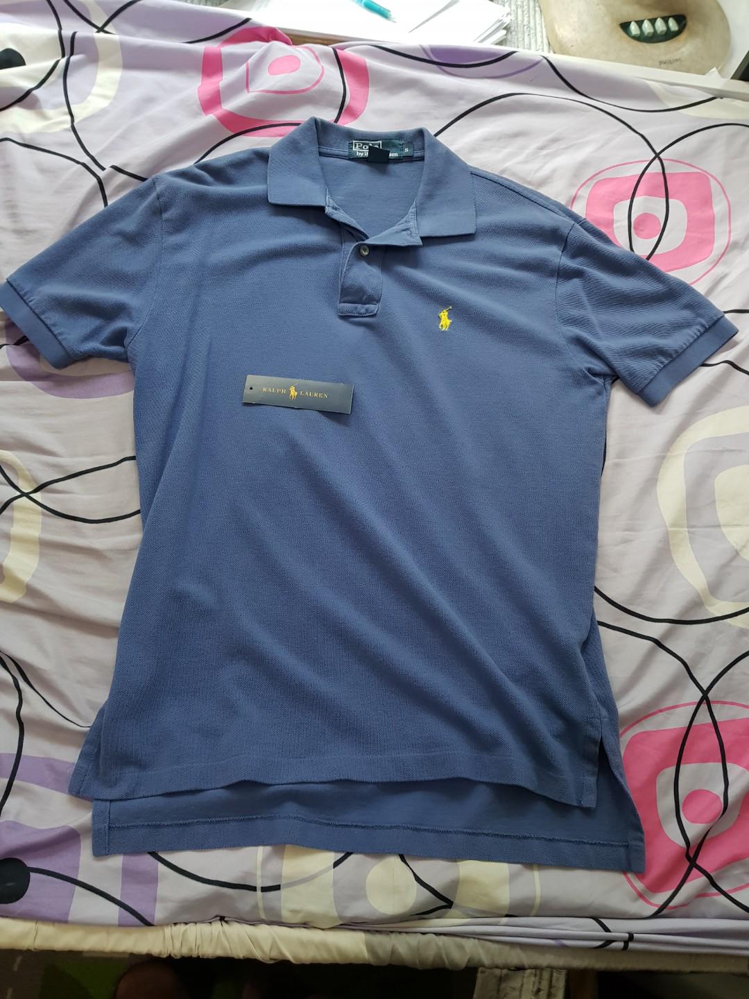 blue and yellow ralph lauren polo shirt