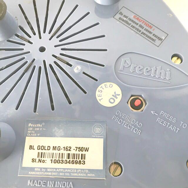Preethi Blue Leaf Gold 750W 3 Jar Mixer Grinder Blender, TV & Home