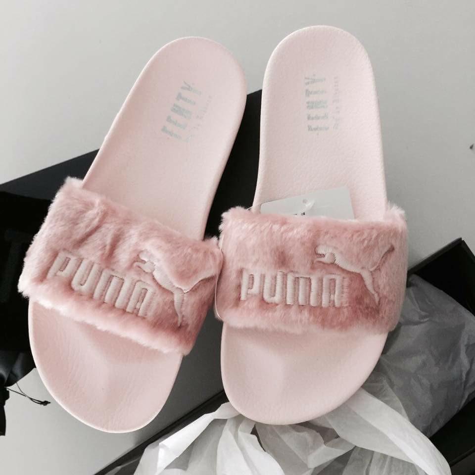puma slip ons fluffy