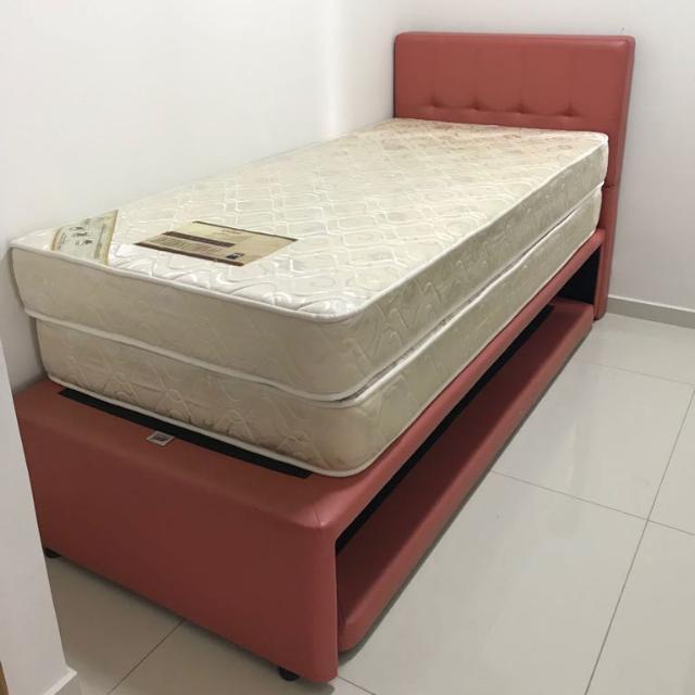 Single Pull Out Bed & Mattress, Furniture & Home Living, Furniture, Bed