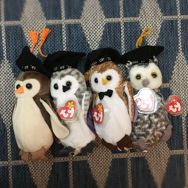 Ty beanie babies graduation hot sale owls