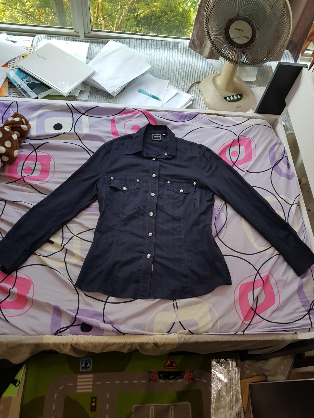 versace jeans couture black shirt
