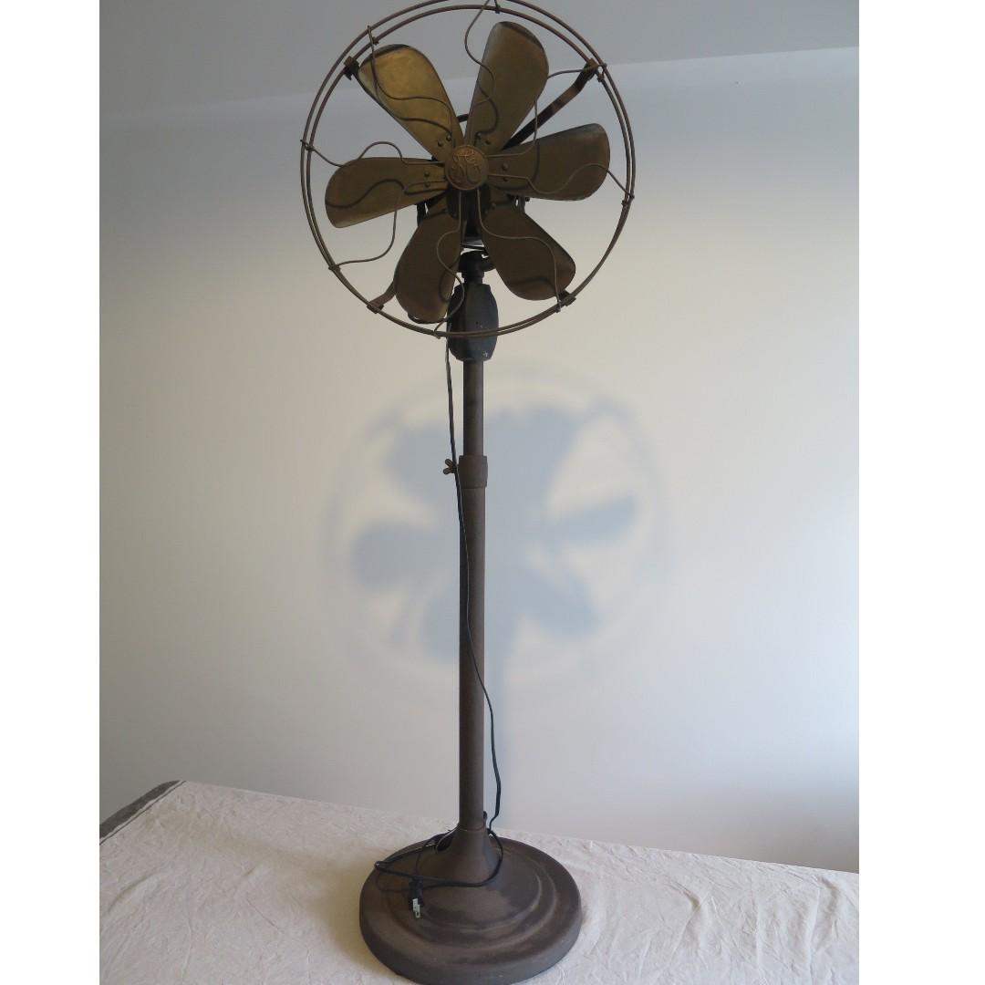 Vintage GE Standing Fan - Industrial / rustic look, Furniture u0026 Home  Living, Lighting u0026 Fans, Fans on Carousell