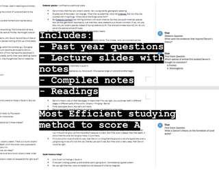 GET1020 Darwin Evolution PYQ/ Compiled lecture Notes
