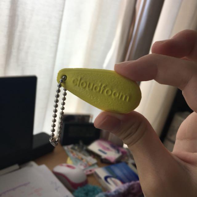 adidas cloudfoam yellow keychain