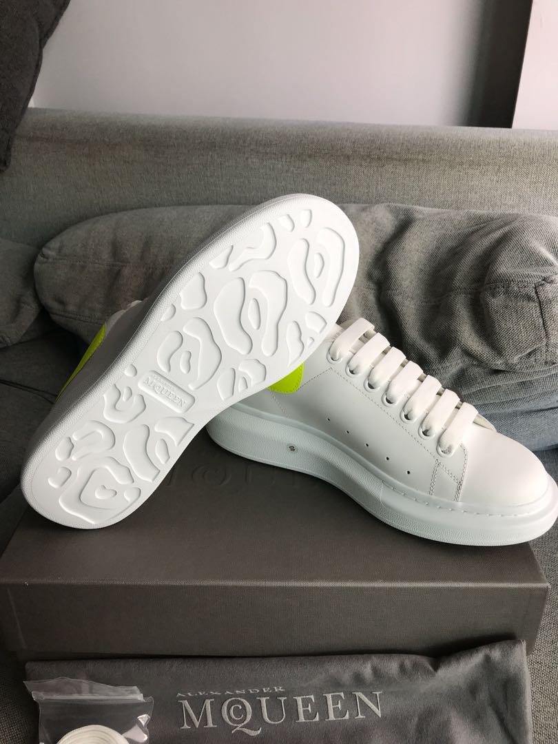 Alexander McQueen Oversized Neon yellow white sneakers