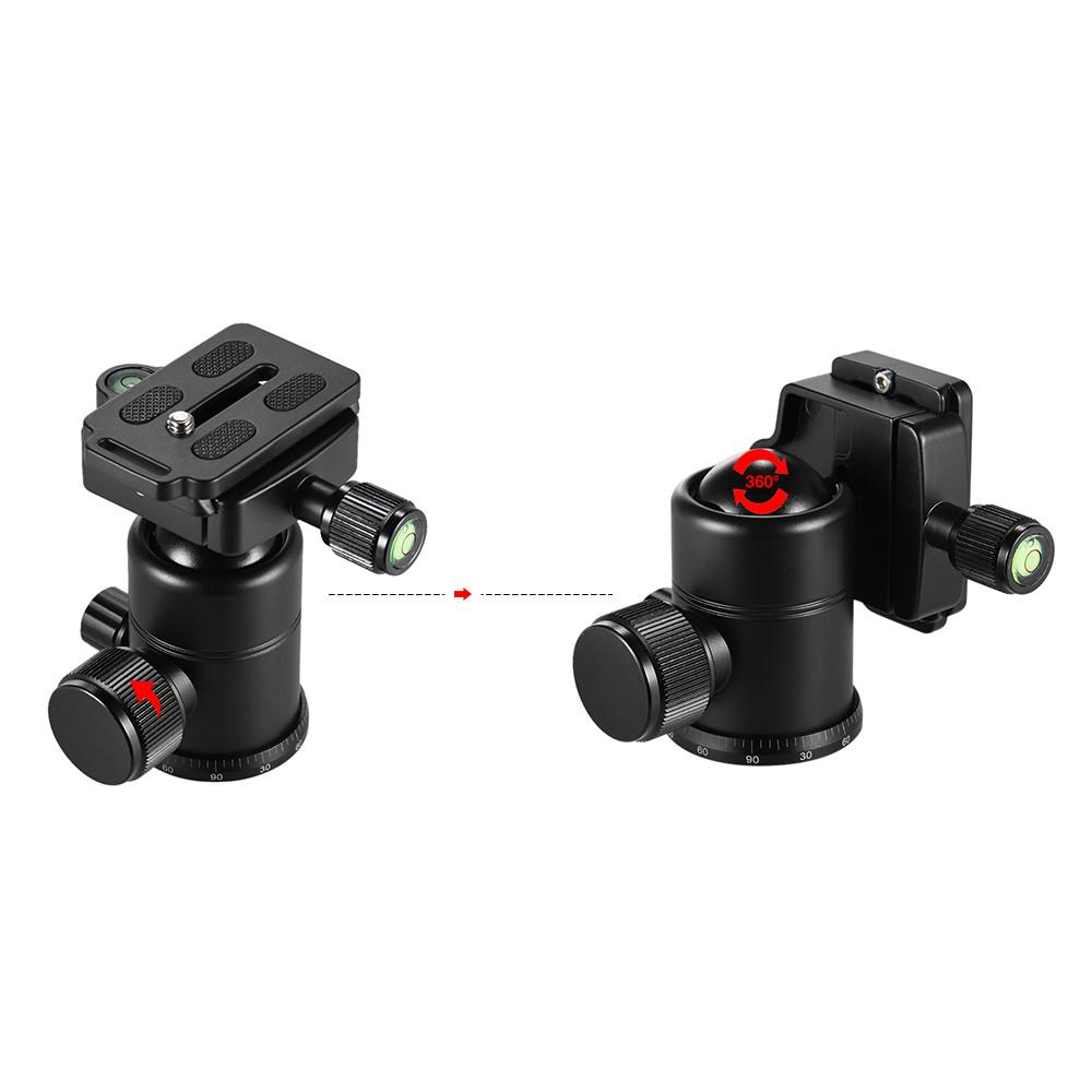 Support De Bureau à Pied Pour Caméra Ou Ring Light - Trépied Avec Rotule 1/4", Hauteur Réglable 35-59cm