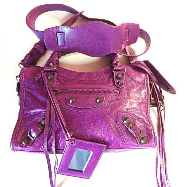 Balenciaga classic city purple on sale