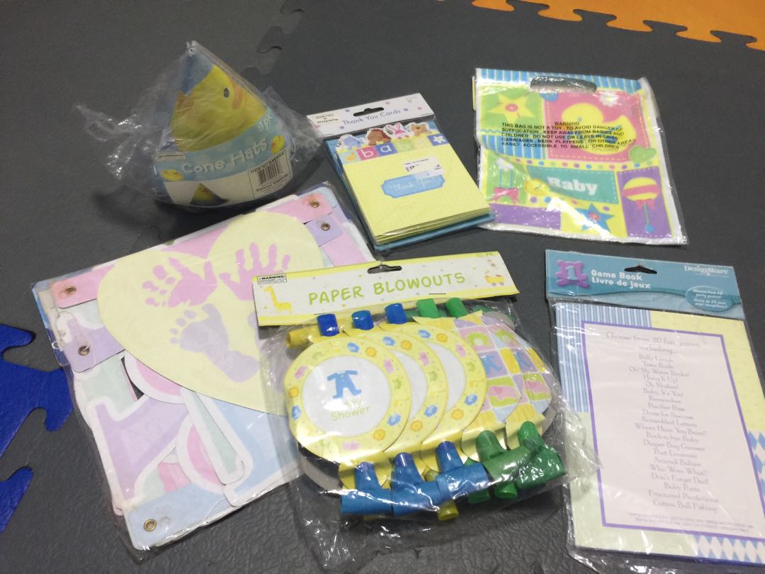 Baby Shower Invitations Banner Hats Game Booklet Etc Design