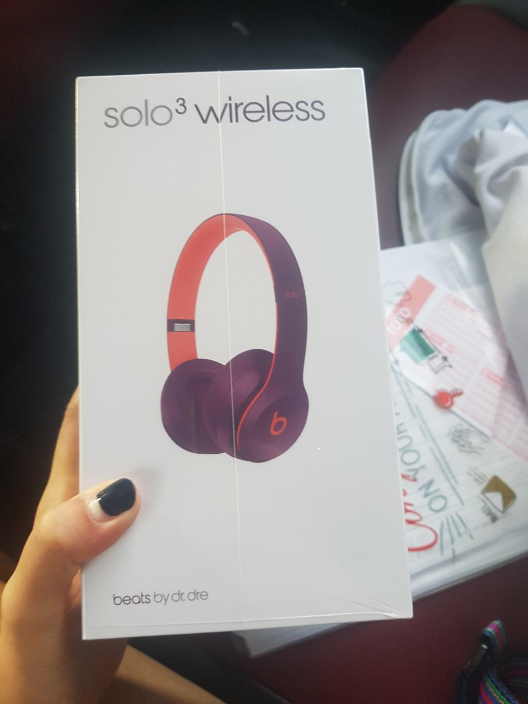 Beats solo 3 wireless bluetooth pop macbook apple Audio Earphones on Carousell