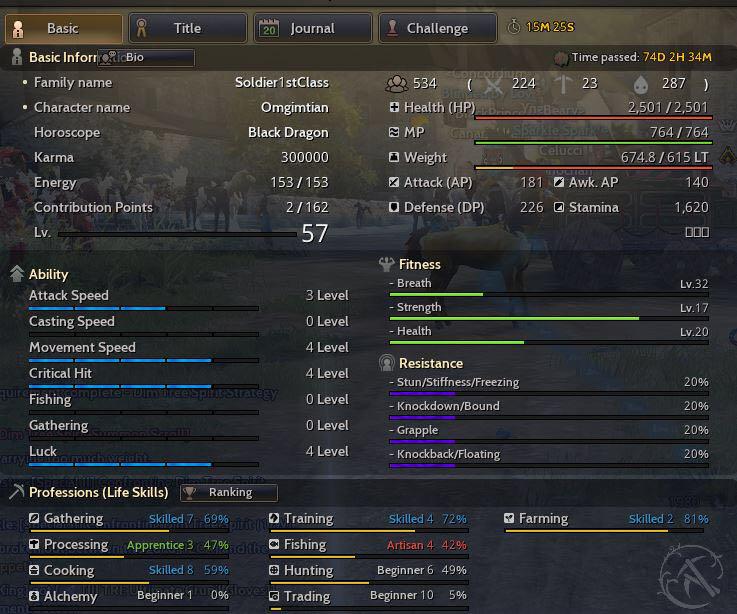 Black desert online SEA account, Video Gaming, Gaming Accessories, Game