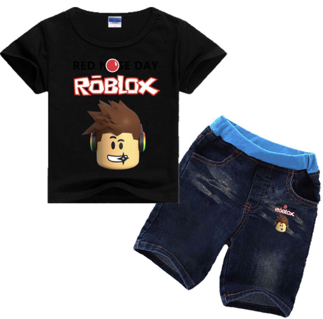 Bn Roblox Shirt Pants Set Size 135 140 Babies Kids Boys Apparel 4 To 7 Years On Carousell - free shirt pants purchaser roblox