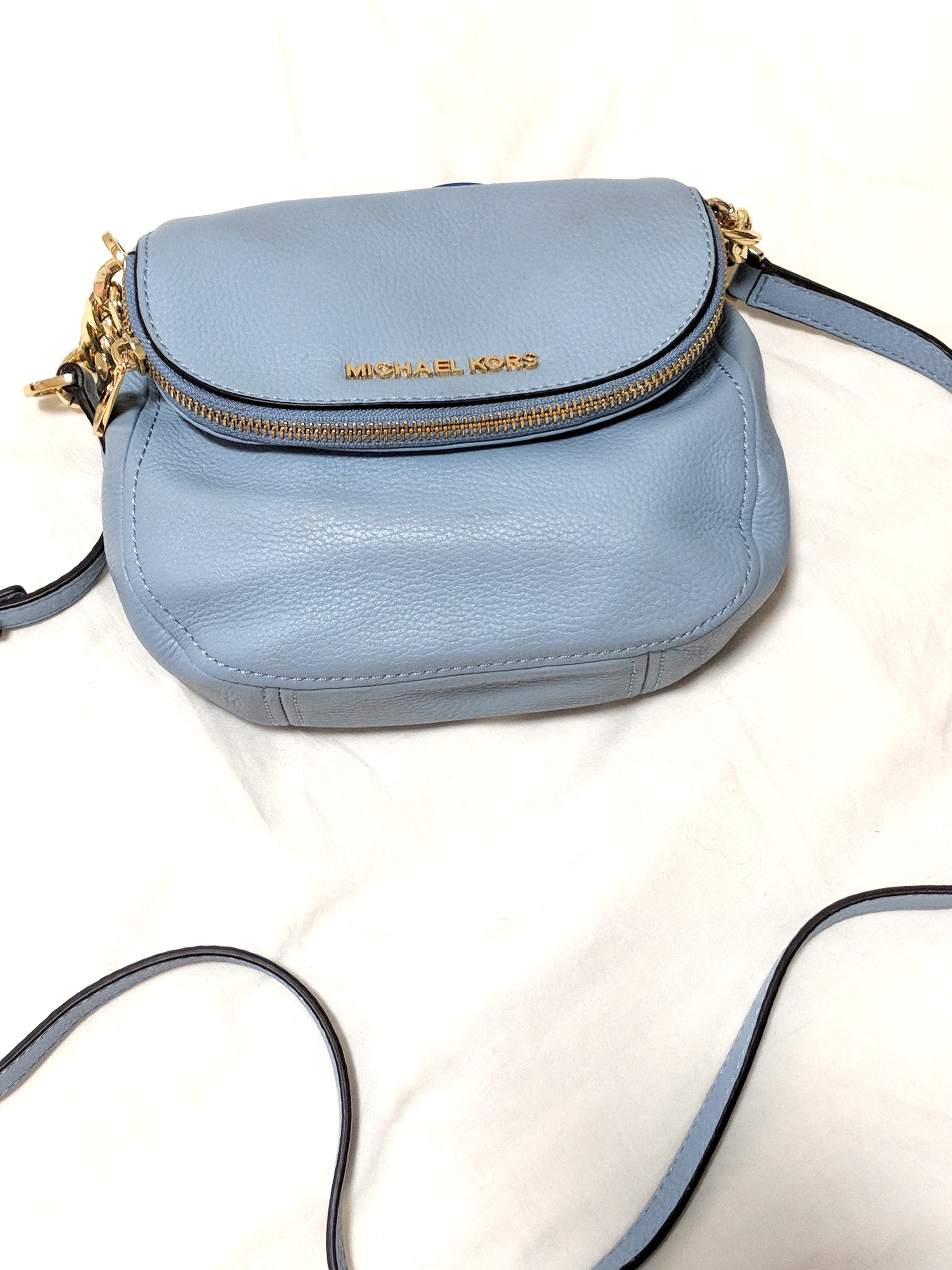 michael kors baby blue purse