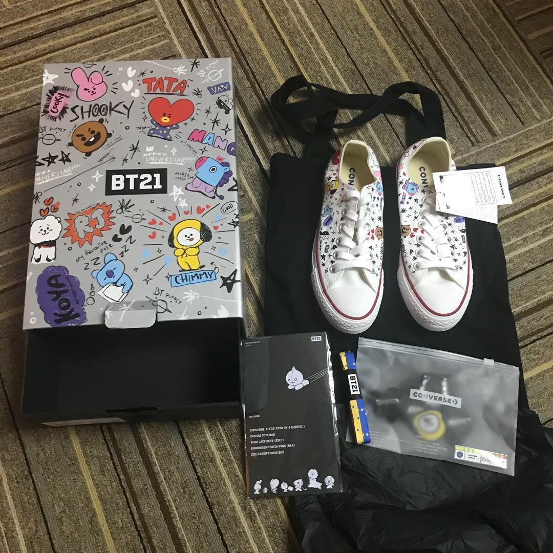 BT21 x Converse White 235, Hobbies & Toys, Memorabilia & Collectibles,  K-Wave on Carousell