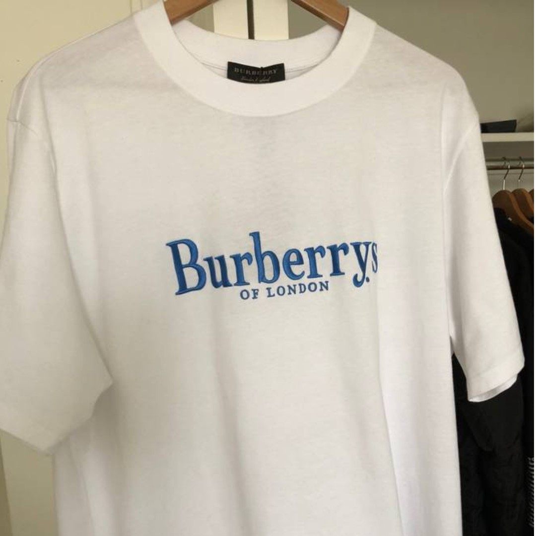 Burberry Embroidery Tee (Blue), Men's 