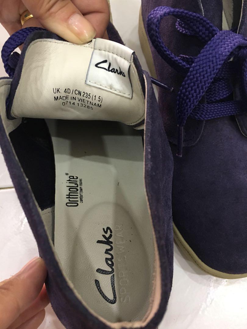Clarks Purple High cut Sneakers for Women
