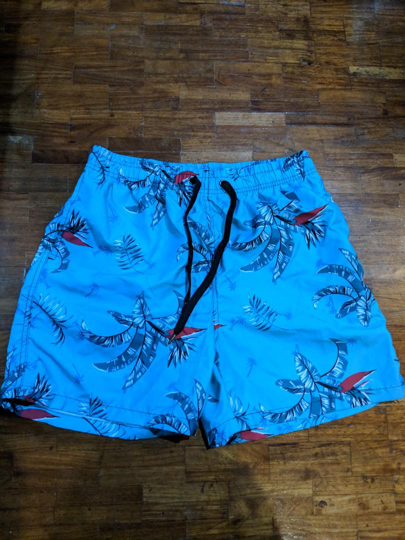 Coco Republic Mens Palm Print Board Shorts In Sea Green Shopee