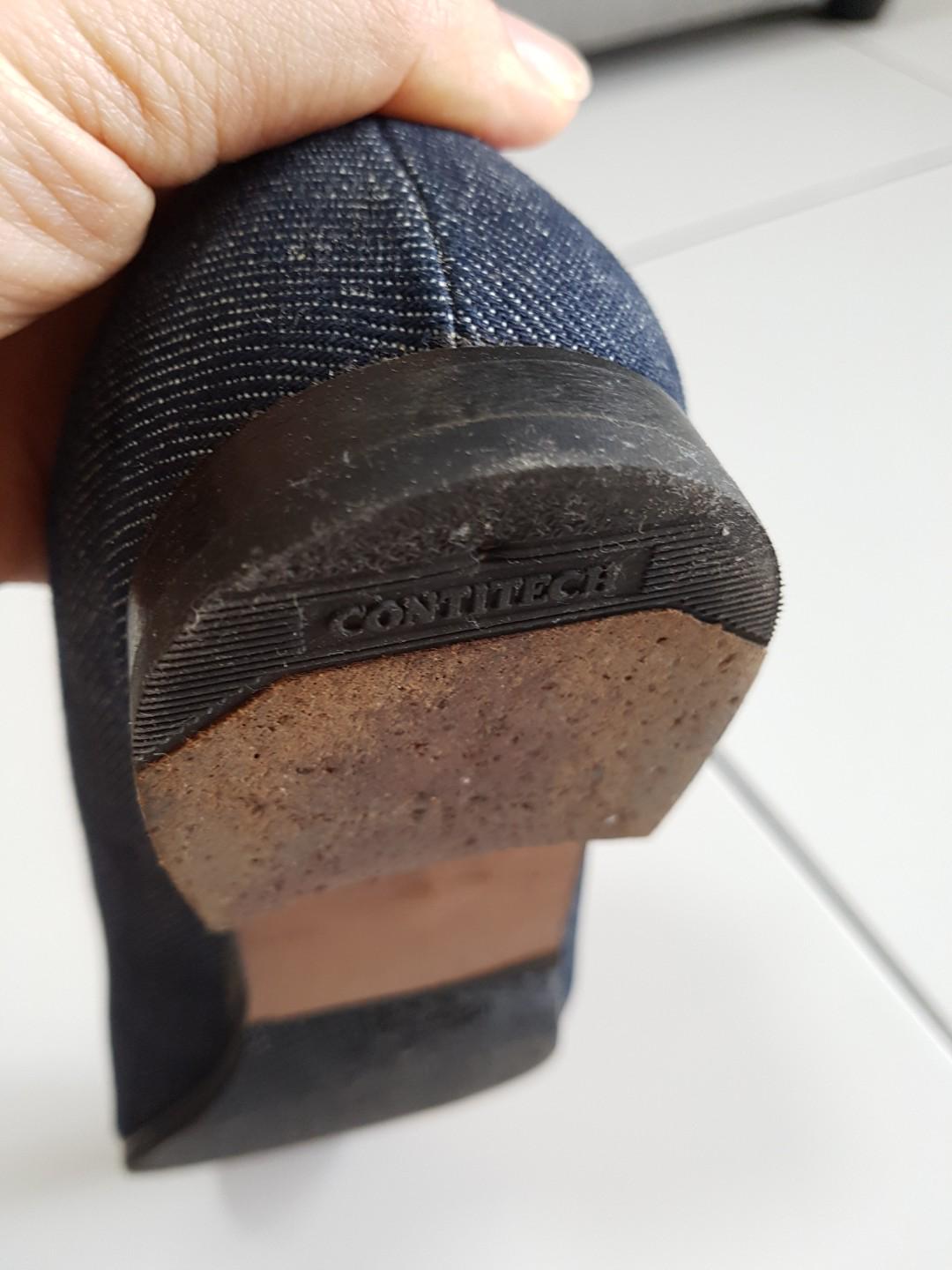 ferragamo denim flats