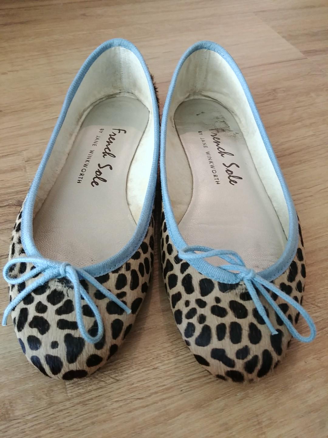 french sole leopard flats