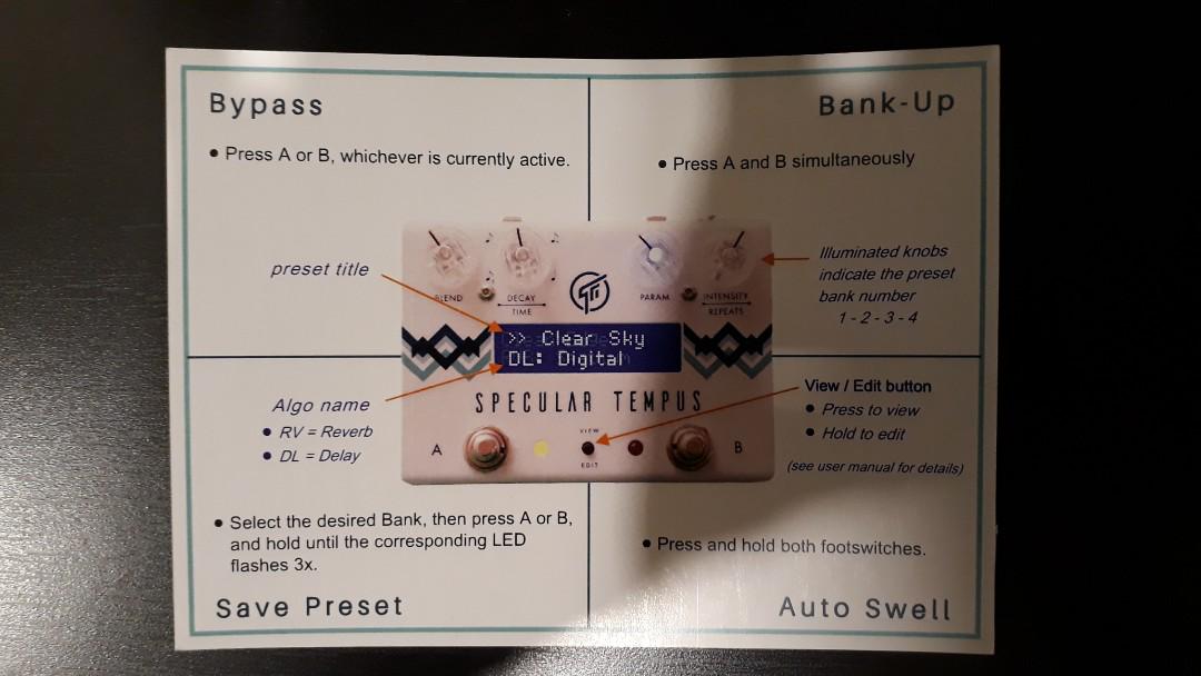 GFI SYSTEM SPECULAR TEMPUS (Reverb & Delay Pedal) (Freebies included