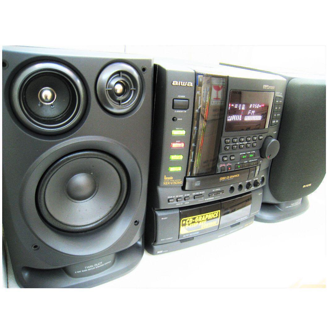 HARD TO FIND VINTAGE 90' DISPLAY UNUSED AIWA NSXV150MG JUKEBOX STYLE