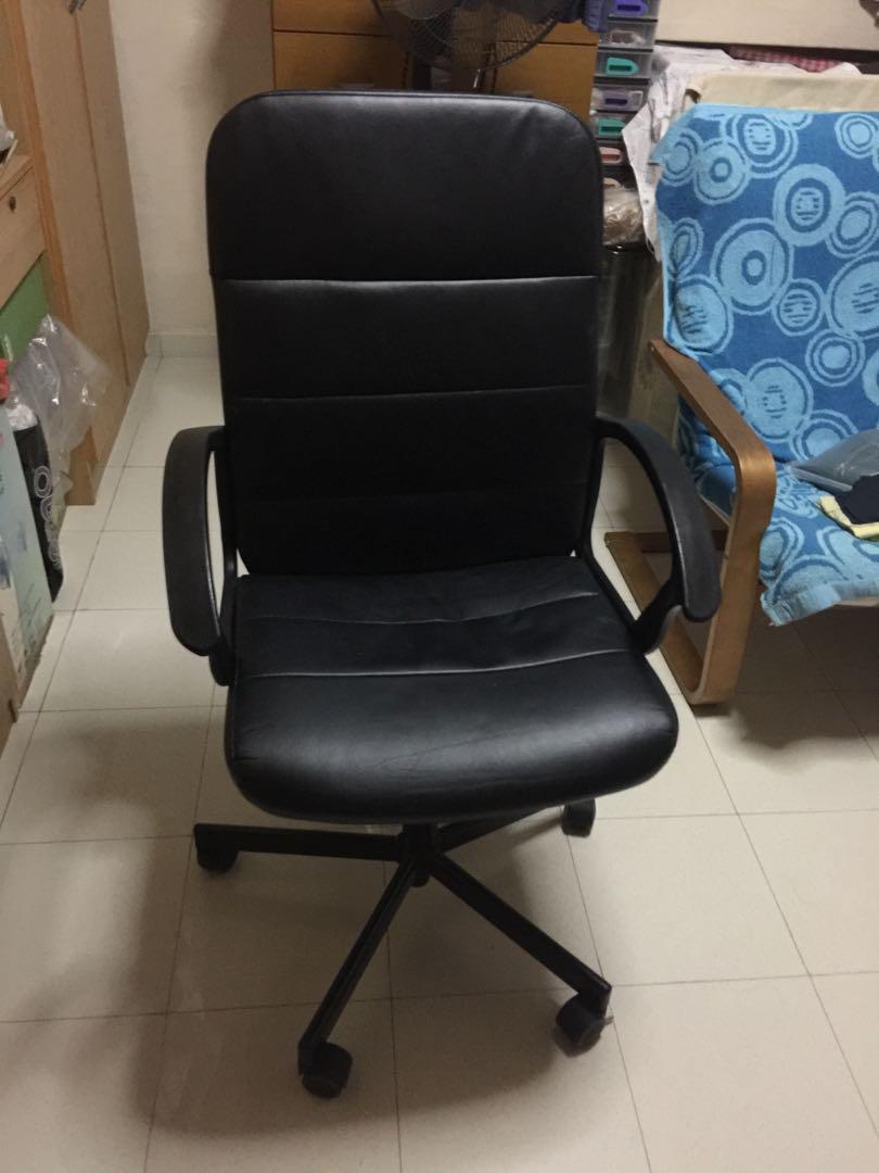 Ikea Torkel black swivel office chair, Furniture & Home Living, Furniture, Chairs on Carousell