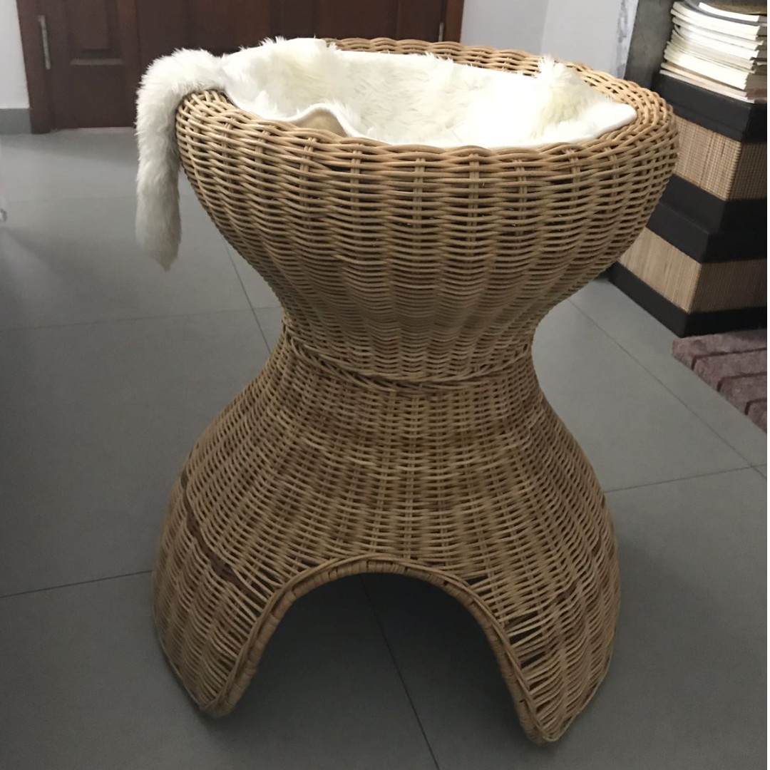 IKEA Wicker Cat Bed Pet Supplies Homes Other Pet Accessories