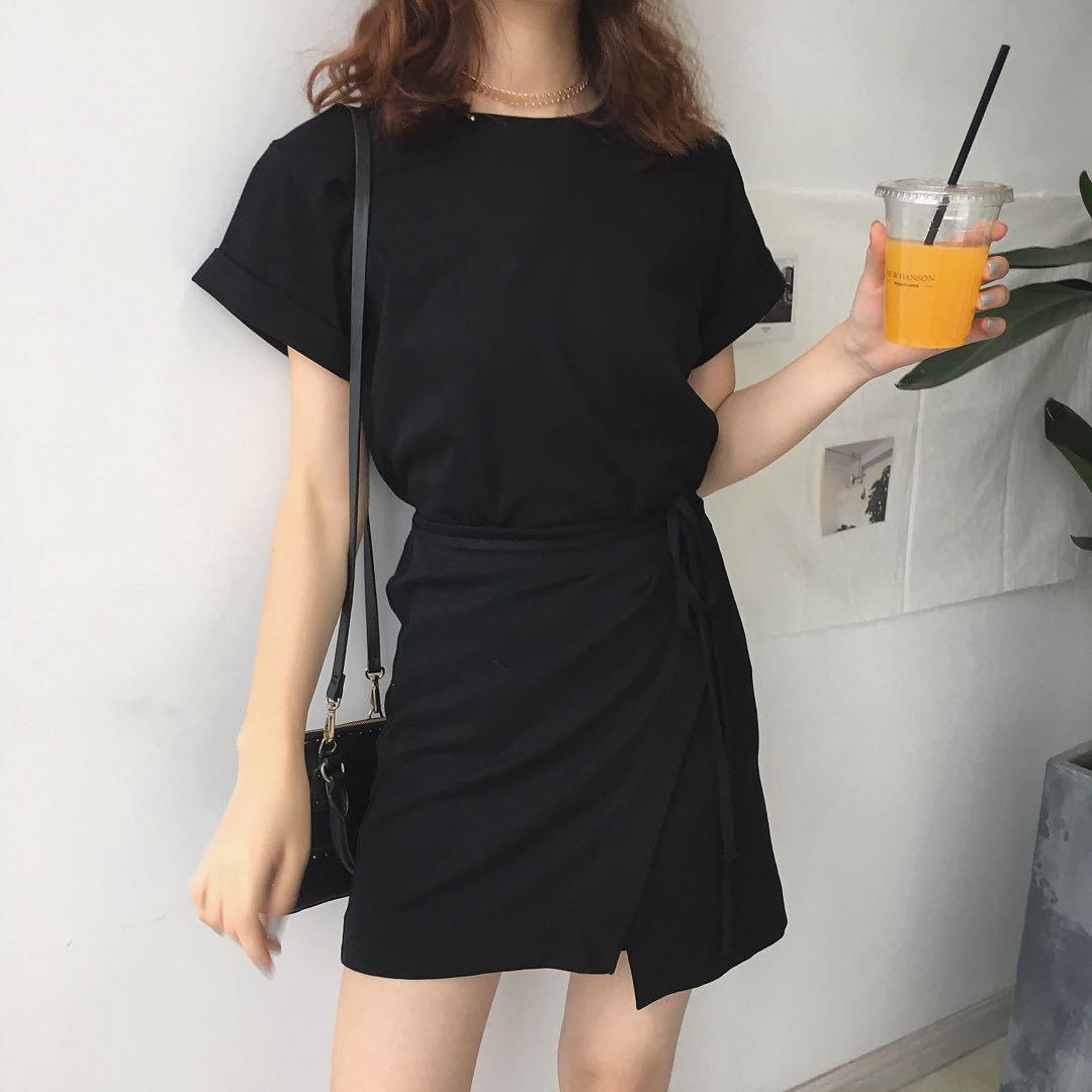 Korean Ulzzang Black Dress Women s Fashion Tops Sleeveless on Carousell