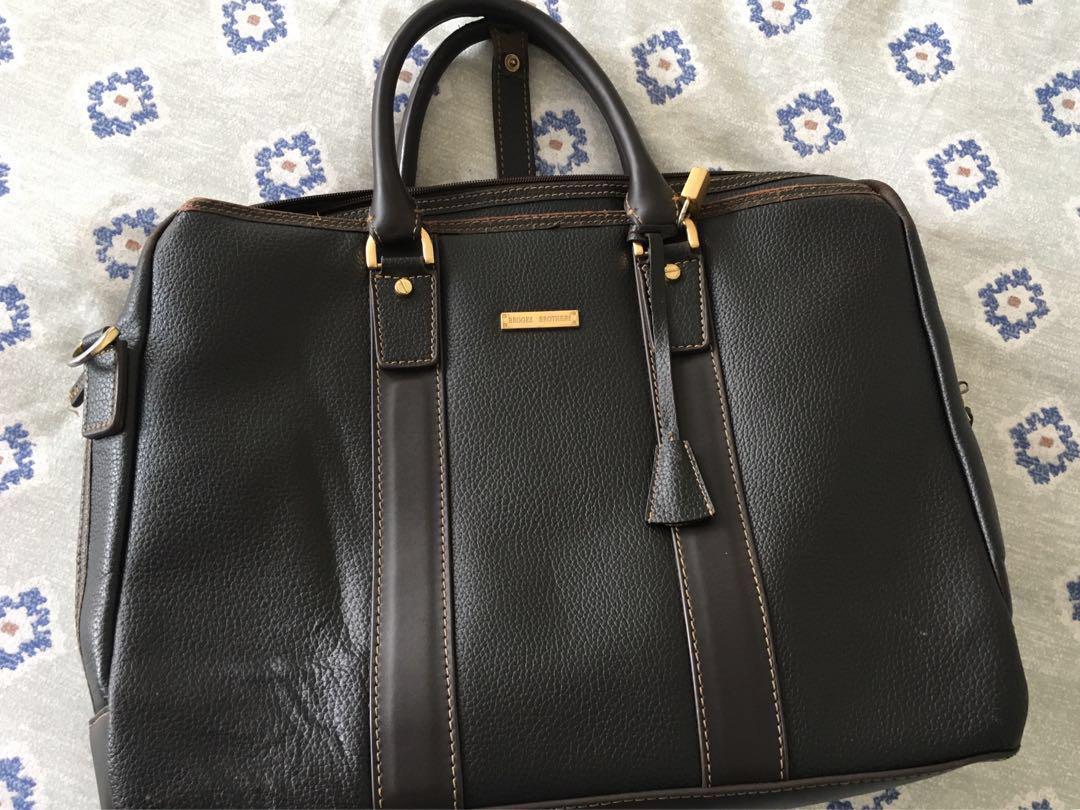 Last Few Days Brooks Brothers Dark Brown Leather Bag Men S Brooks Brothers Dark Brown Leather Bag