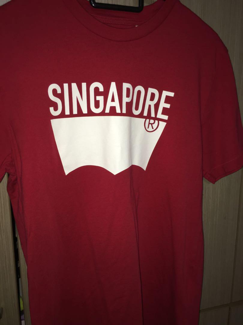 Levis Singapore Red T-Shirt, Men's Fashion, Tops & Sets, Tshirts & Polo  Shirts on Carousell
