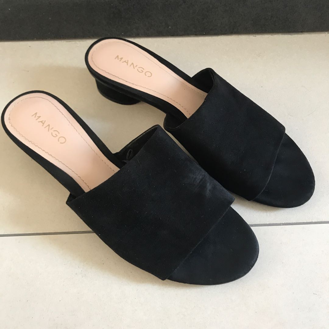 mango sandals black