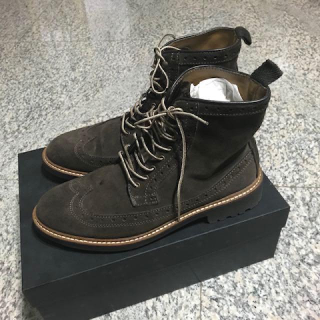 Massimo Dutti suede high cut boots