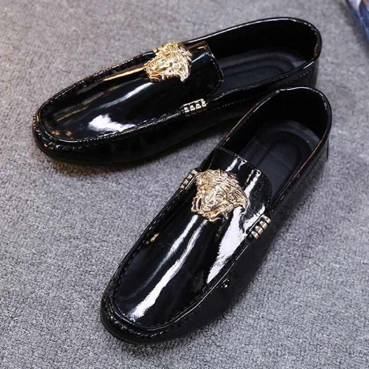 versace slip on loafers