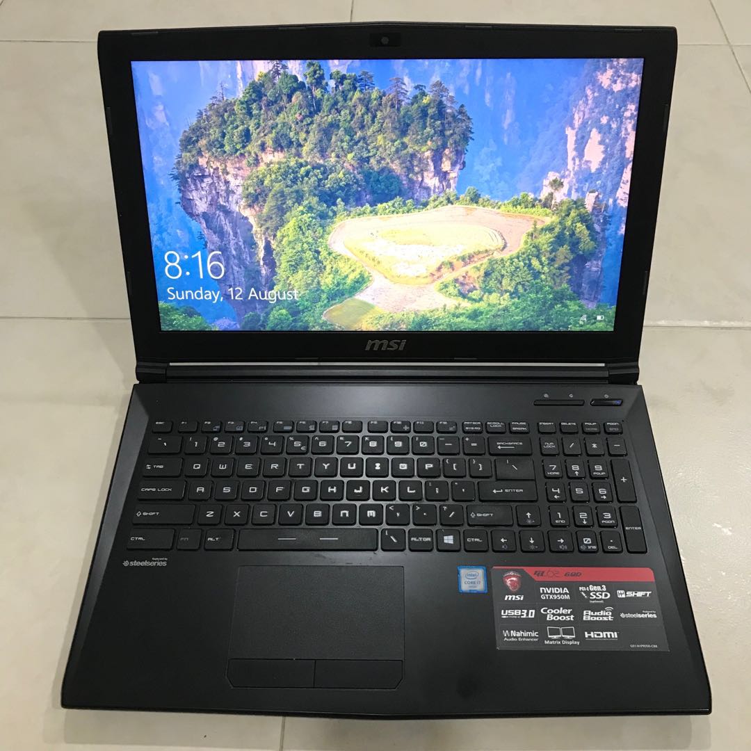 Msi Gl62 6qd Gaming Laptop Electronics Computers Laptops On Carousell