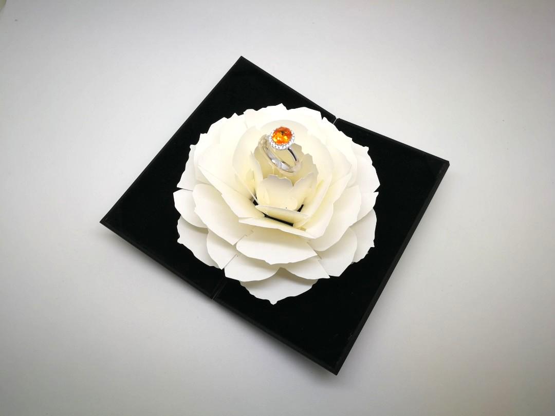 Clearance Original Pop Up Ring Box Case For Engagement Proposal Blooming Flower Black Red Women S Fashion Jewellery Rings On Carousell