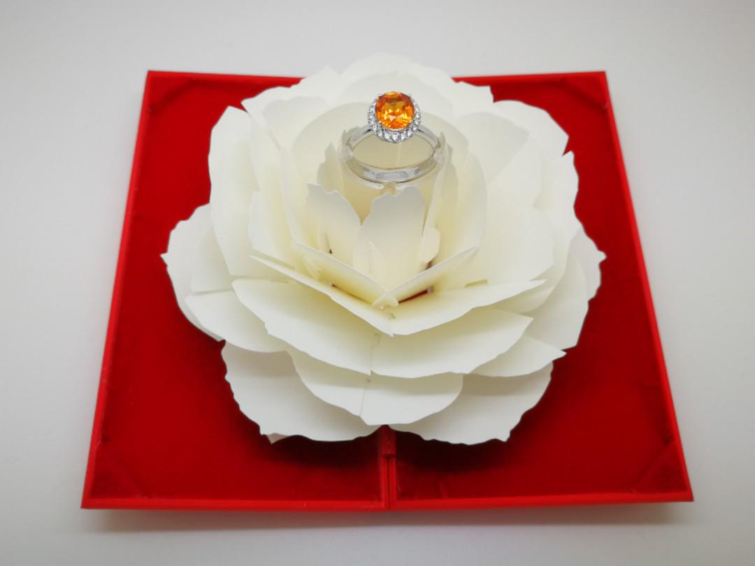 Blooming flower ring box on sale