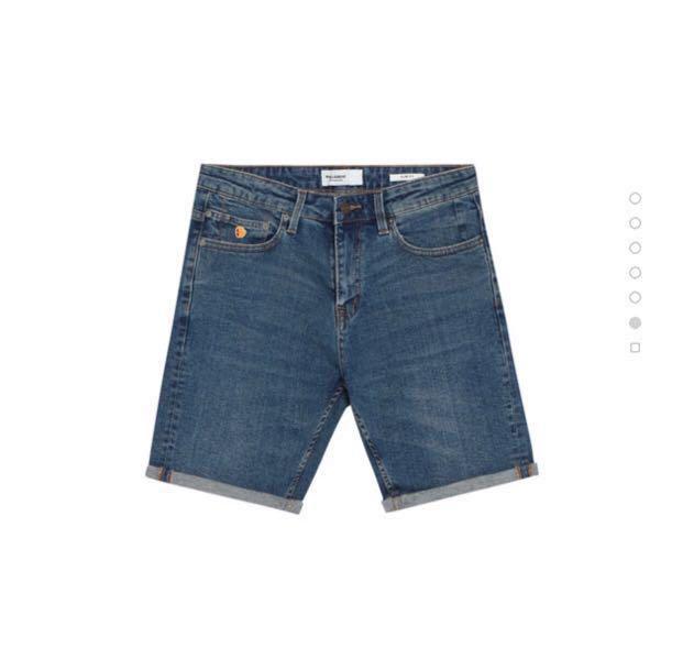 Pull \u0026 Bear Denim Bermuda Shorts, Men's 