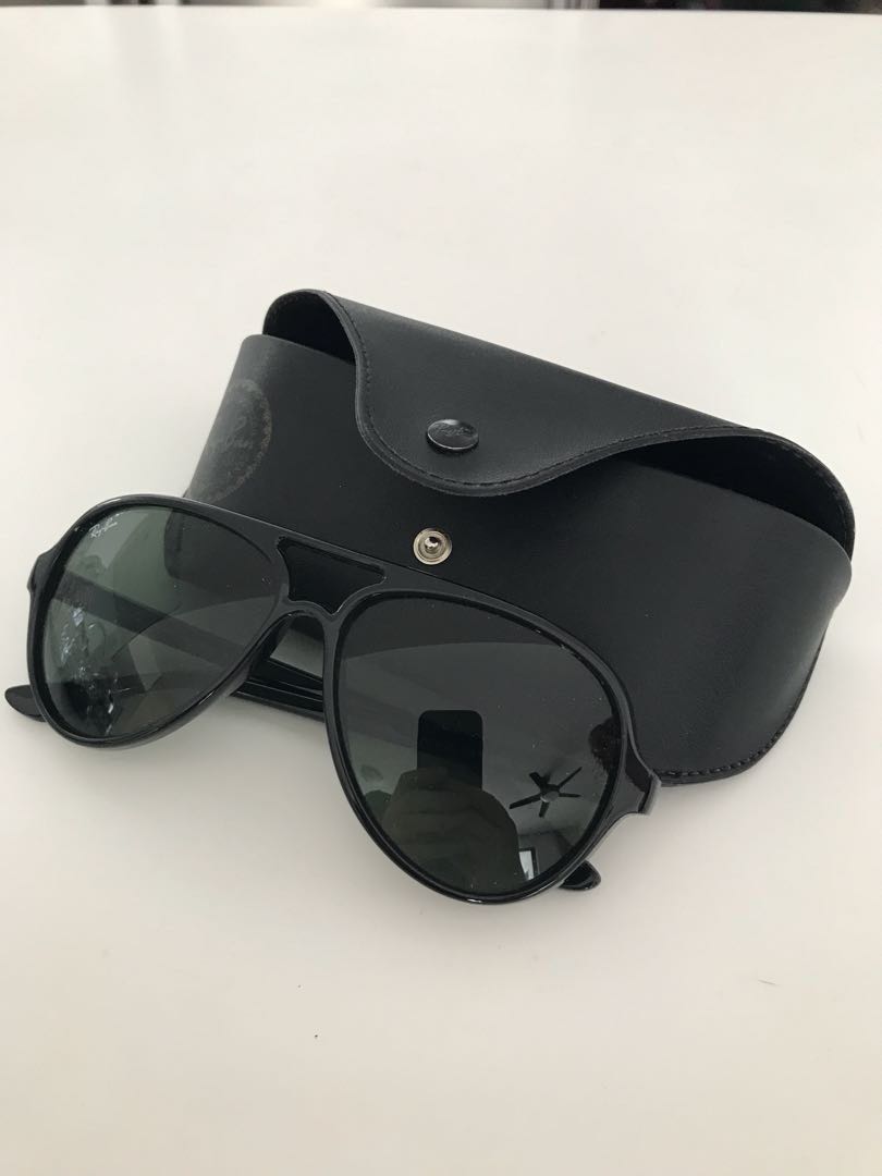 ray ban men's aviator black sunglasses