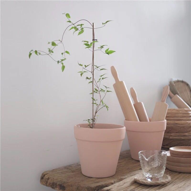 Sale Pink Flower Pot Gardening Pots Planters On Carousell